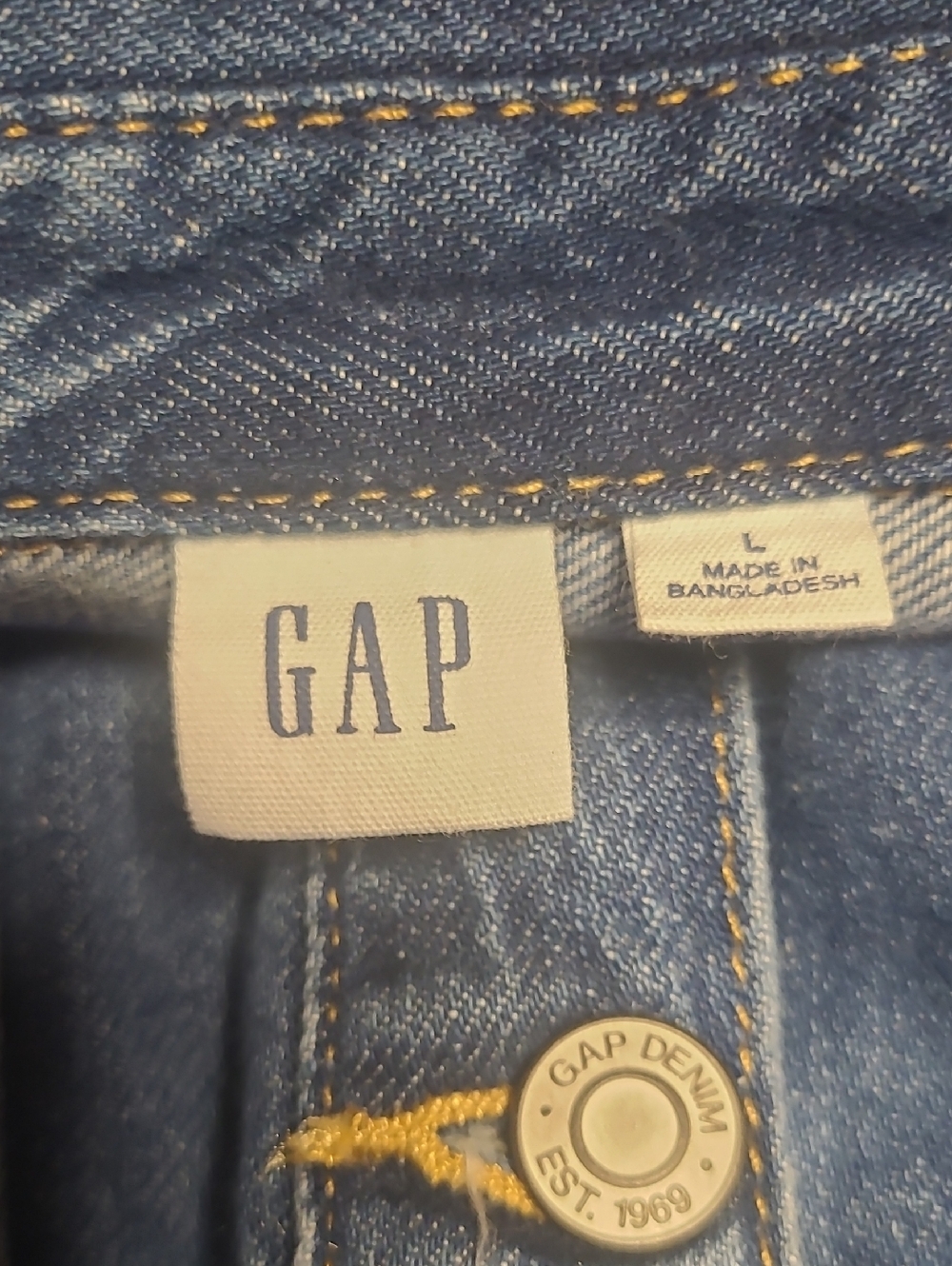 GAP Blue Denim Shirt Dress - Picture 2 of 8